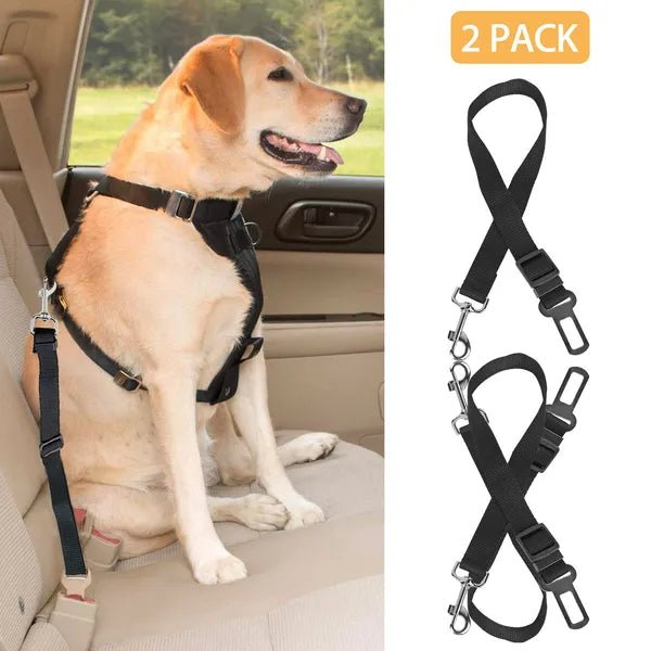 2Pcs Pet Dog Seat Belt Leash Adjustable Pet Dog Cat Safety Leads Harness - Dharmas Emporium